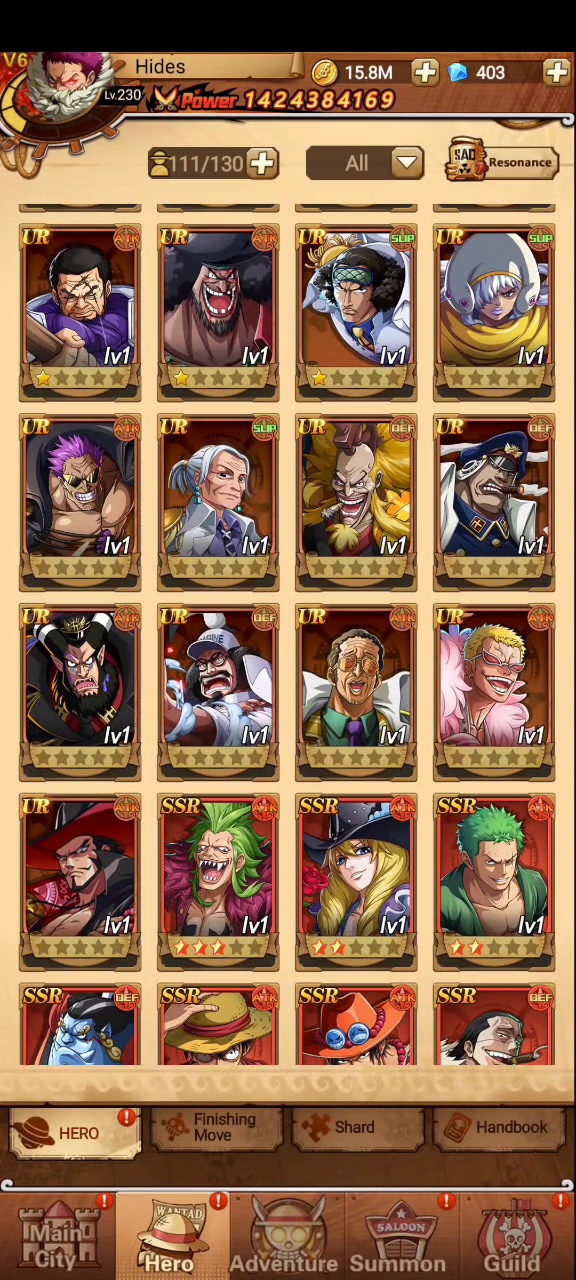 heroes UR y SSR